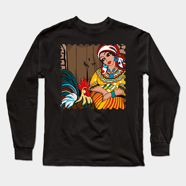 woman Kabyle Long Sleeve T-Shirt by Stamp